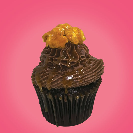chocolate covered caramel cupcake from The Cupcake Lab in Atlanta, GA – rich chocolate cake with a gooey caramel center and ganache top

gourmet cupcake, chocolate caramel, rich cupcake, Atlanta dessert, The Cupcake Lab ATL